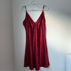 RED SILK DRESS